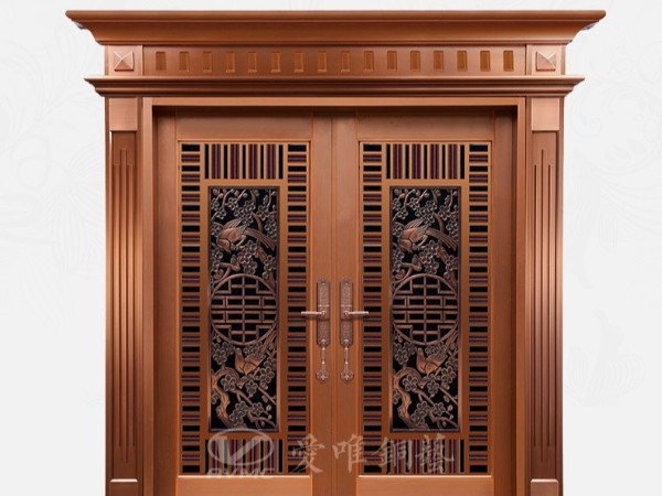 廣東別墅銅門廠家愛唯銅藝——別墅銅門款式“暗香疏影”