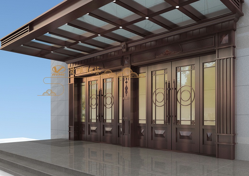 玻璃銅門(mén)工程銅門(mén)愛(ài)唯銅門(mén)