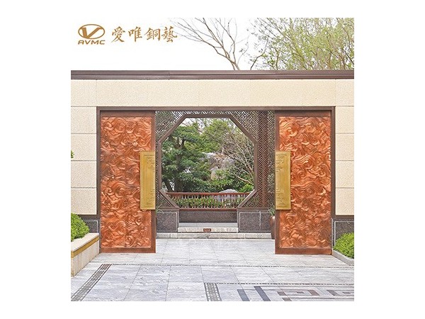 龍派愛唯銅藝別墅庭院銅門|銅門招商加盟